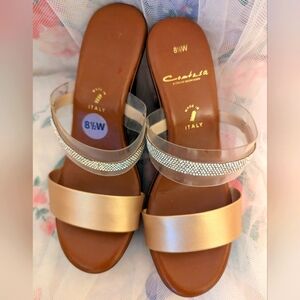 Contesa Italian Wedge Sandals, Size8W
